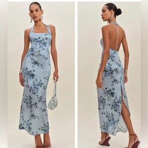 Reformation Ivan Silk Fresh Air Maxi Dress Brand New